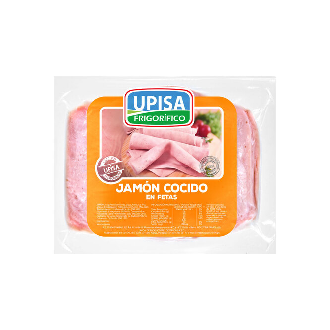 Jamón cocido en fetas al vacío Upisa por kilo
