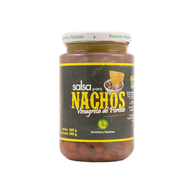 Salsa para nachos vinagreta de porotos B&R Foods 360 gramos