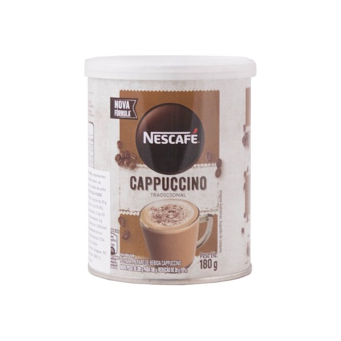 Café cappuccino tradicional instantáneo frasco Nescafé 180 gramos