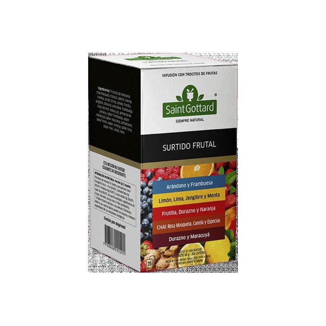 Té surtido frutal en caja Saint Gottard 20 unidades