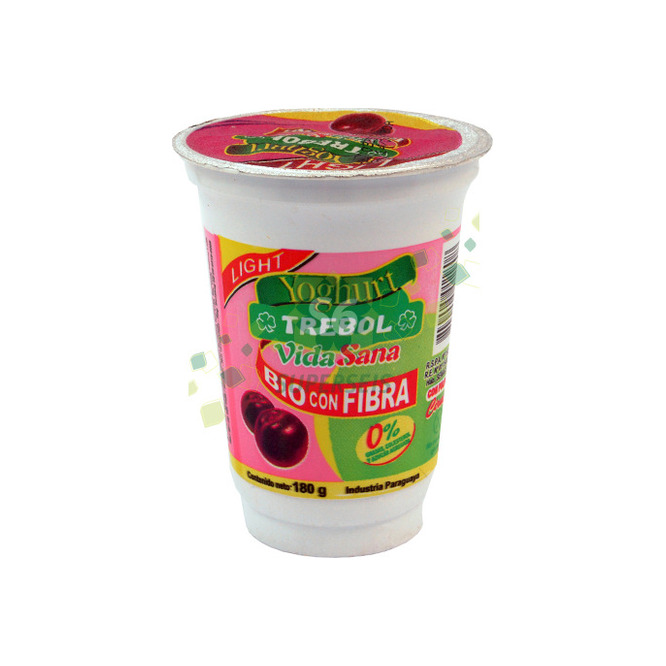 Yogurt ciruela bio fibra light Trébol 180 ml