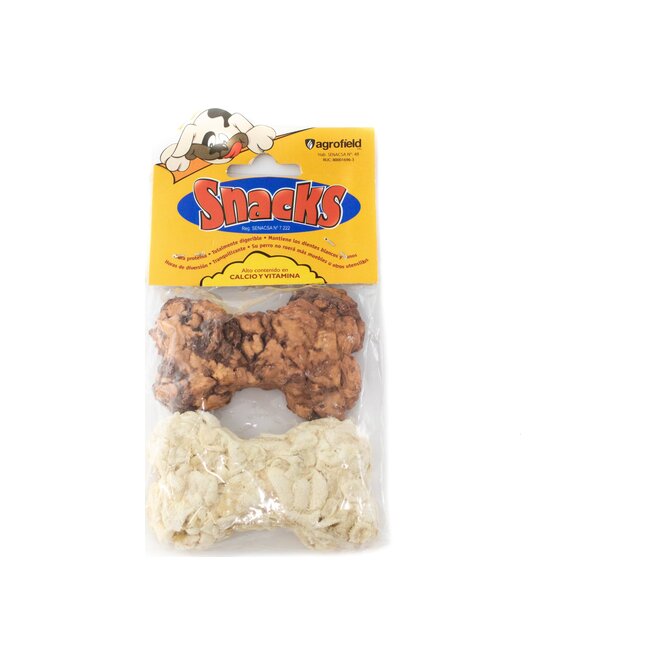 Hueso comestible para perro chico en paquete de Snacks2 unidades