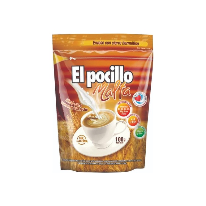 Café malta sin cafeína doypack El Pocillo 100 gramos