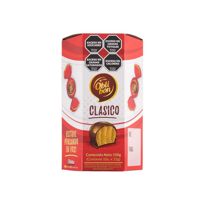 Bombón Relleno de maní cubierto con chocolate Oblita 50 Gramos