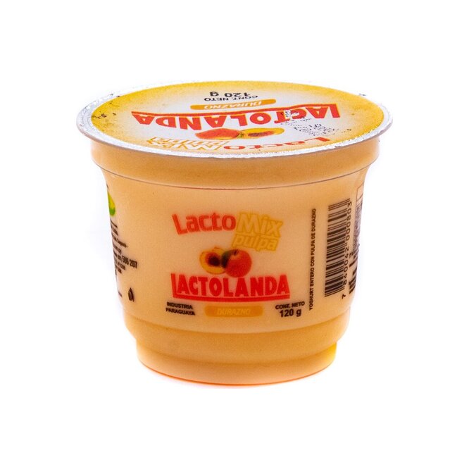 Lactomix pulpa durazno pote Lactolanda 120 gramos