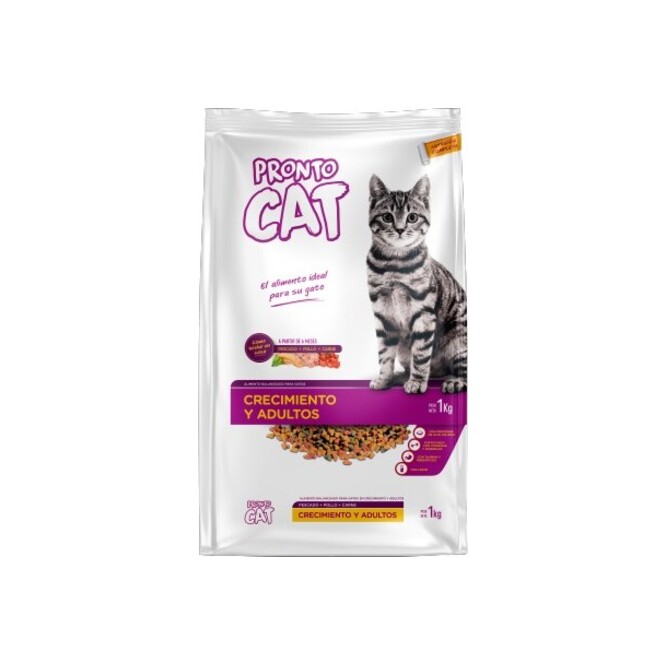 Alimento para gato adulto crecimiento Pronto Cat 1 kilo