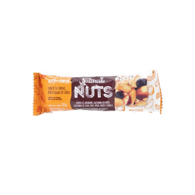Barra de Nuts Manzana y Canela Naturale 30 gramos