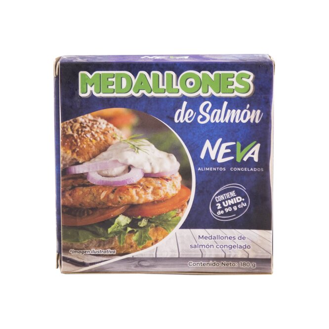 Medallones de salmón congelados Neva 180 gramos
