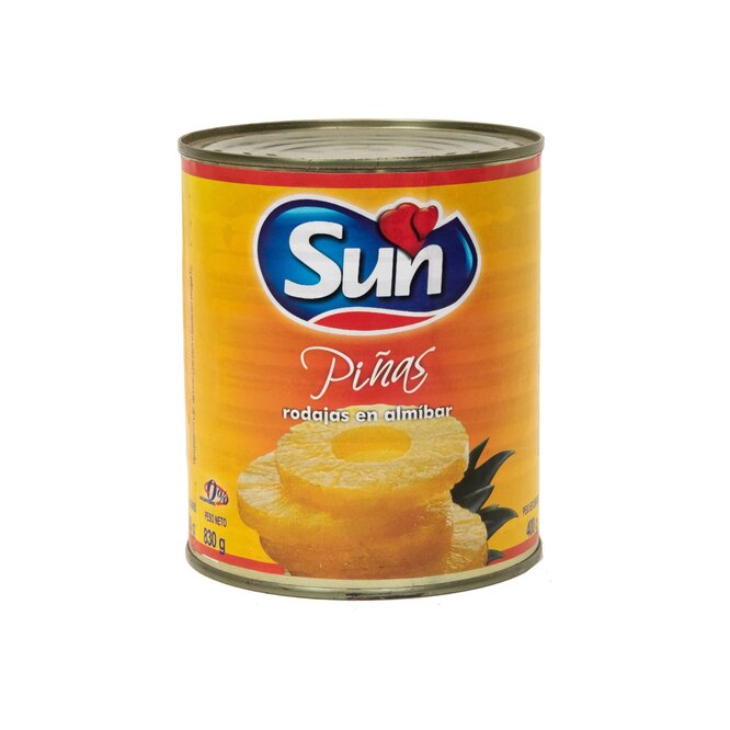 Piñas en Rodajas lata Sun 850 gramos