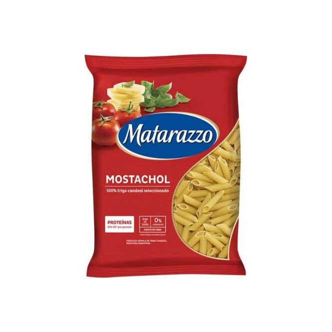 Fideo mostacholi Matarazzo 400 gramos