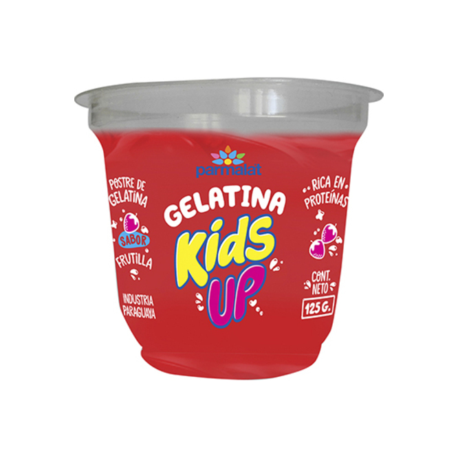 Gelatina Kids up sabor frutilla pote Parmalat 125 gramos