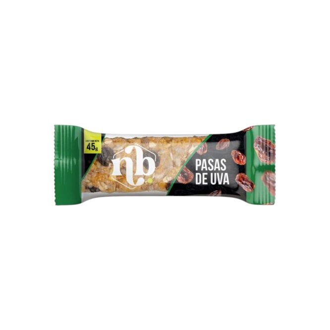 Barra de cereal de coco y uva Natural Bars 45 gramos