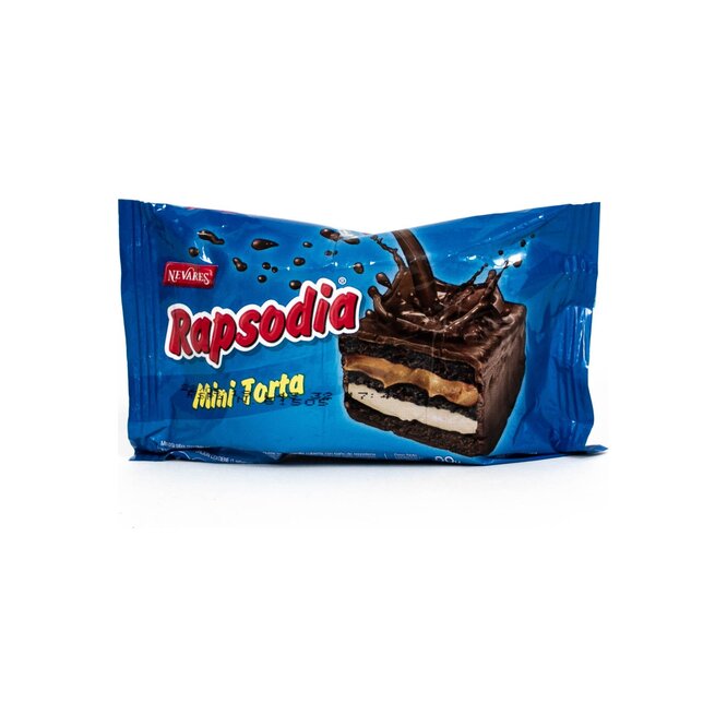 Mini torta chocolate y mousse de vainilla en paquete Rapsodia Nevares 80g