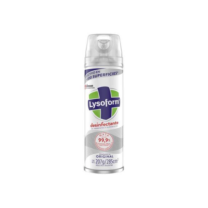 Desinfectante aroma original en aerosol Lysoform 285 ml