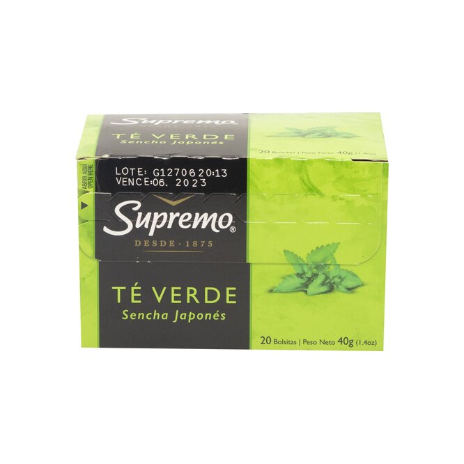 Té verde sencha japonés Supremo 20 unidades