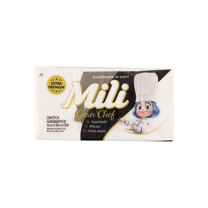 Servilleta gran chef 40x39.5 cm Mili 25 unidades