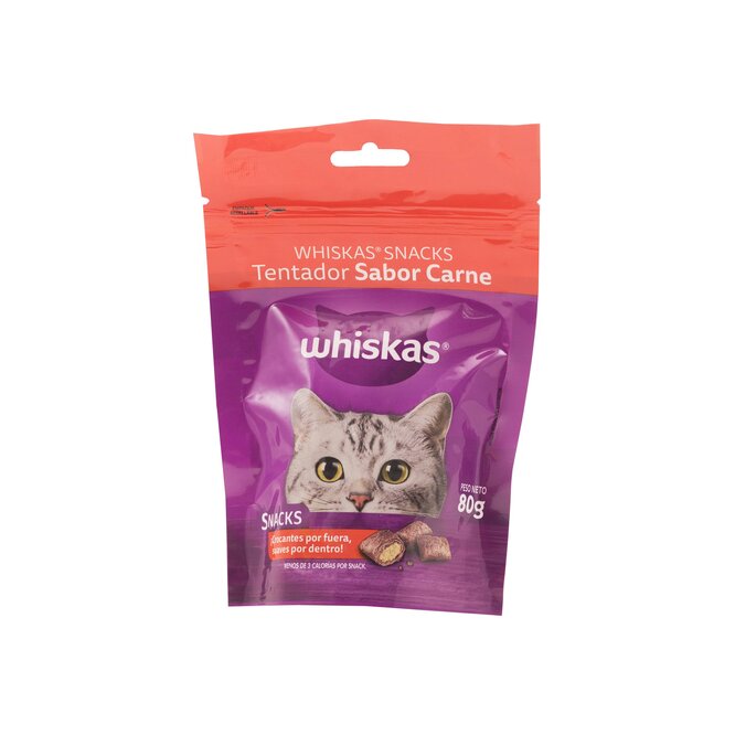 Snack para gato sabor carne Whiskas 80 gramos