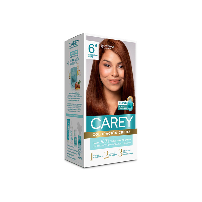 Kit coloración crema rubio oscuro marrón chocolate N° 6,9 Carey
