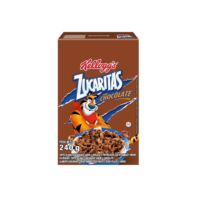 Cereal de maíz azucarado con chocolate caja Zucaritas 240 gramos