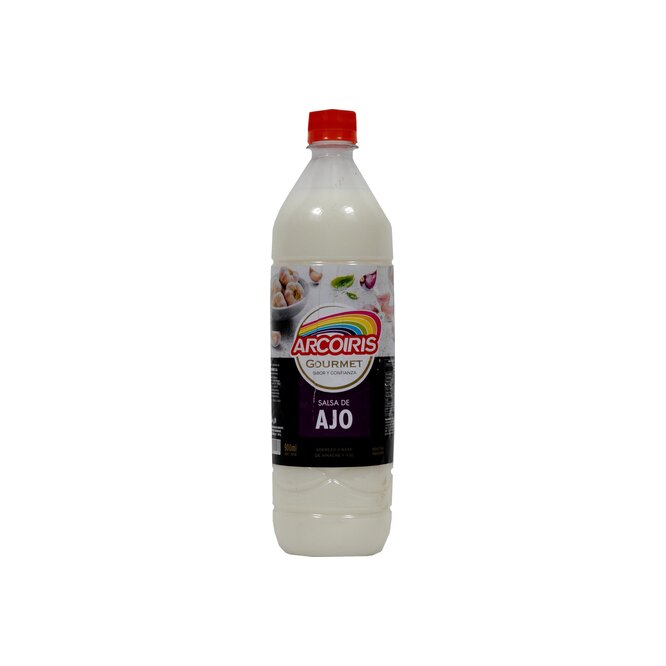 Salsa de ajo botella Arcoíris 900 ml