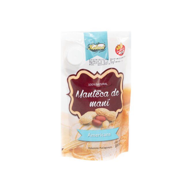 Manteca de maní americana doypack Kelwa 250 gramos