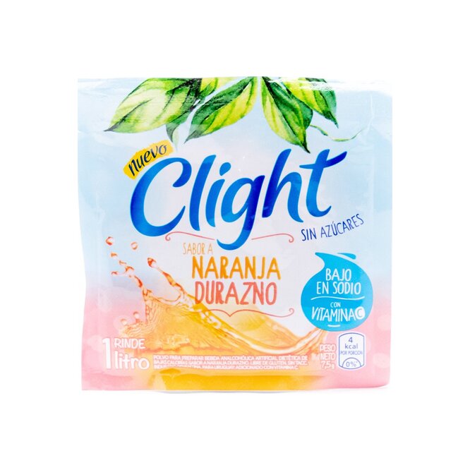 JUGO EN POLVO NARANJA DURAZNO 8.5G CLIGH