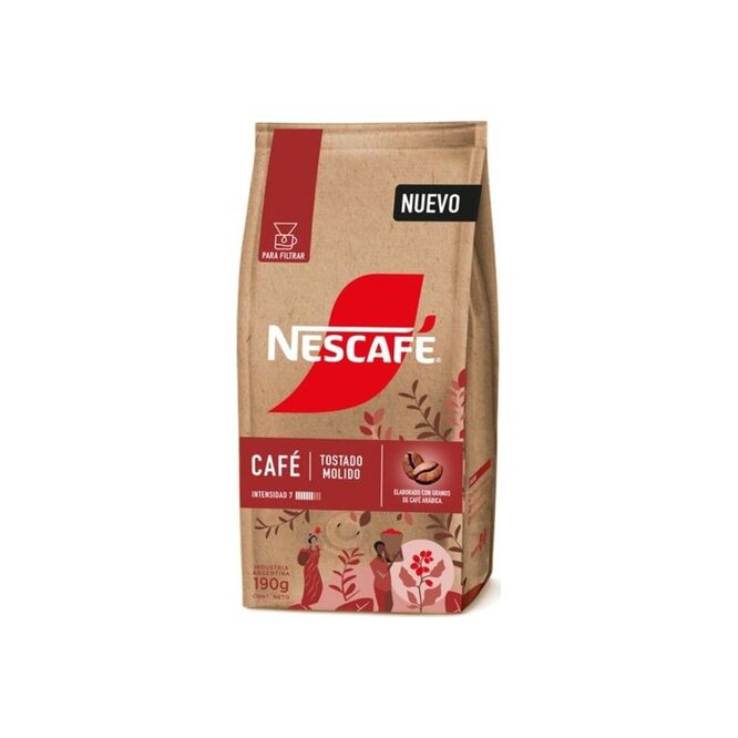Café arábica tostado y molido Nescafé 190 gramos