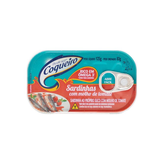 Sardina con Salsa de Tomate Coqueiro 125 gramos