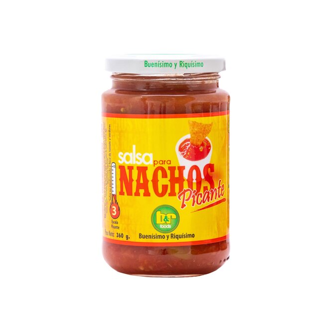 Salsa picante para nachos B & R Foods 360 gramos
