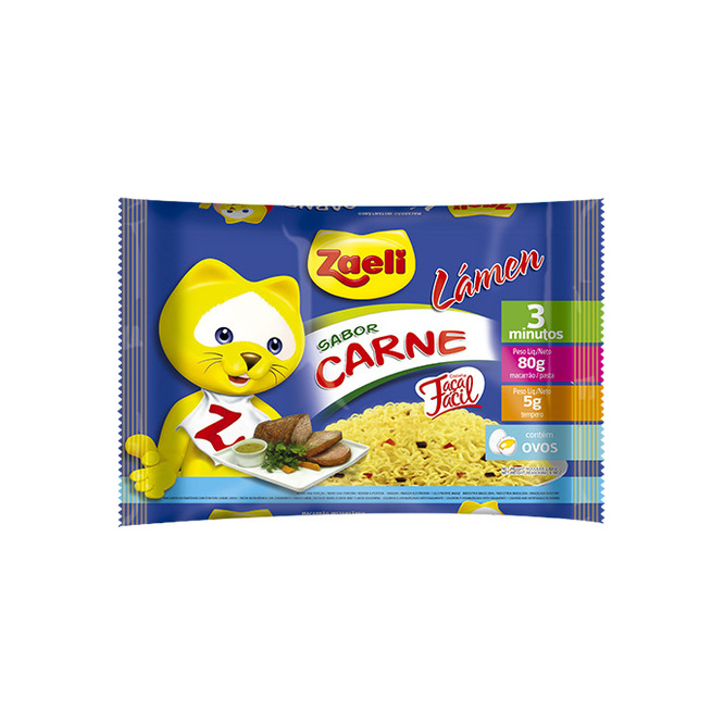 Fideo Instantáneo Sabor Carne Zaeli 80 gramos