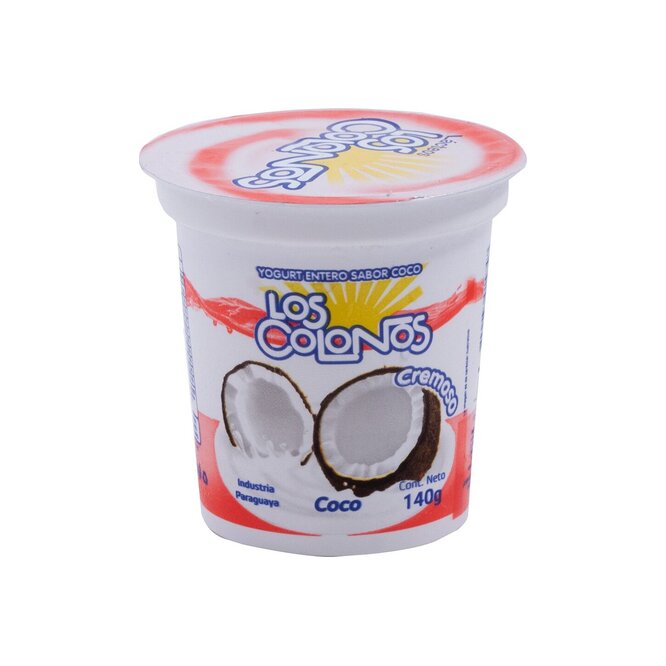 Yoghurt coco entero Los colonos 140 ml