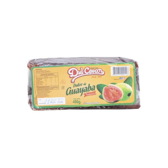 Dulce sabor guayaba barra Dulcesar 400 gramos