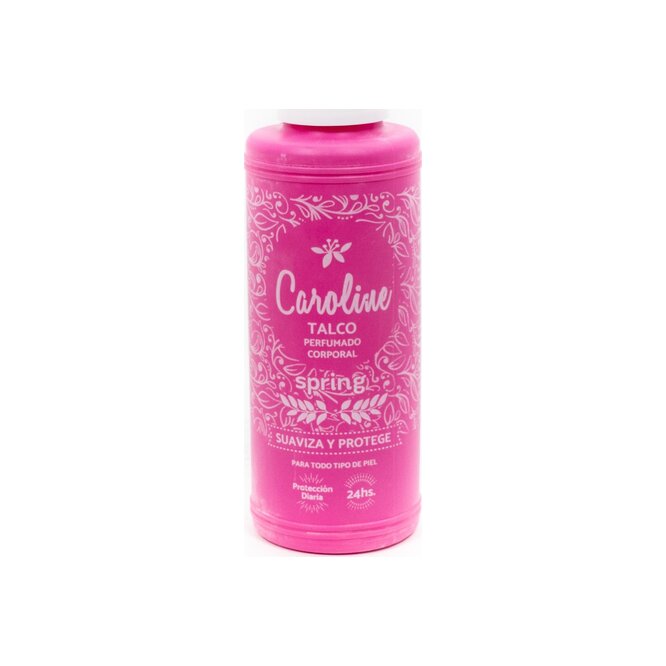 Talco Perfumado Corporal Spring en frasco Caroline 100 gramos