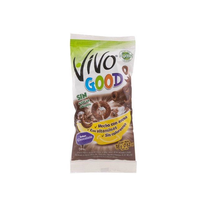 Cereal integral cacao en paquete Cacao Vivo 18 gramos