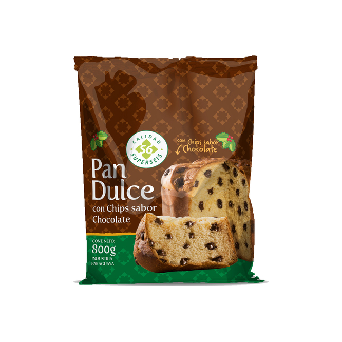Pan dulce con chocolate Superseis 800 Gramos