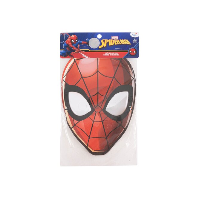 Máscaras con diseño Spiderman en paquete Argos 6 unidades