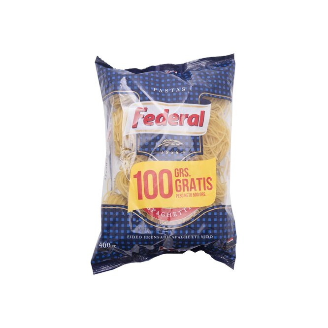 FIDEOS FEDERAL SPAGHETTI NIDO 500GR