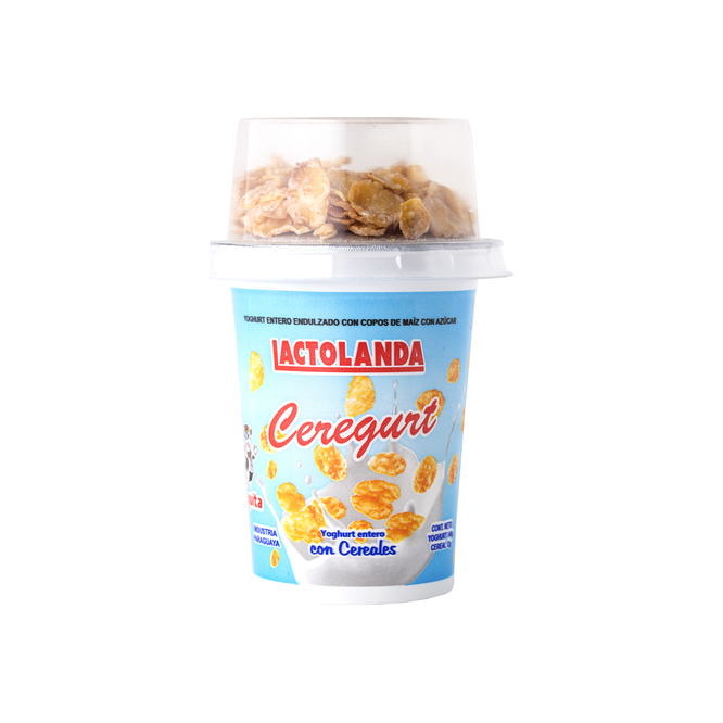 Yogurt con cereal vaquerito pote Lactolanda 140 gramos