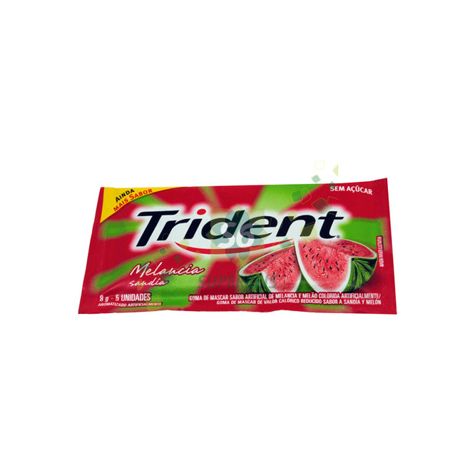 Chicle sabor sandiamelon paquete Trident 5 unidades