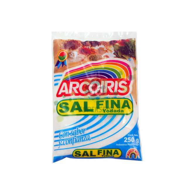 Sal fina paquete Arcoiris250 gramos