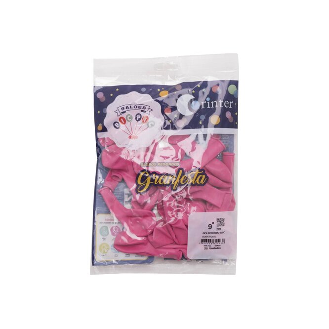 GLOBOS RED 9 ROSA FUERTE 25UN CORINTER