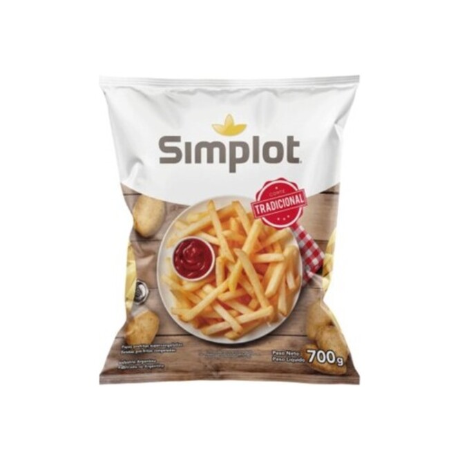 Papas para freír congeladas Bastón Corte Tradicional en bolsa Simplot 700 gramos