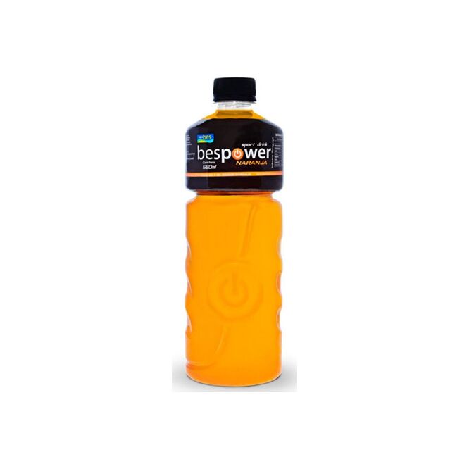 Agua isotónica naranja bespower botella Bes 660 ml