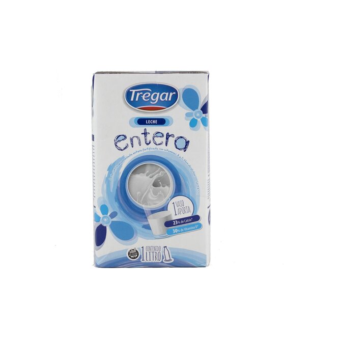 LECHE ENTERA 1LT TREGAR TETRA