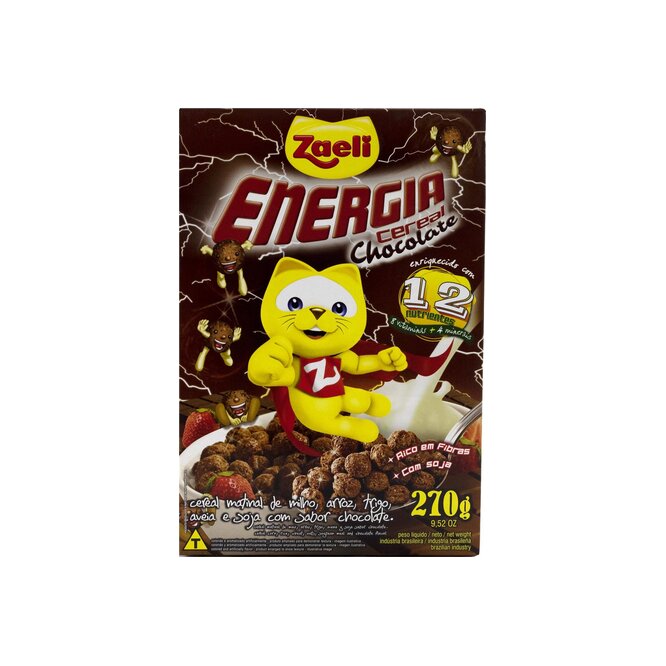 Cereal Matinal Energía Chocolate en caja Zaeli 270 gramos