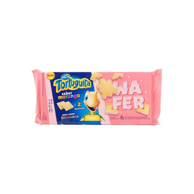 Galletitas wafer sabor frutilla Tortuguita 85 gramos