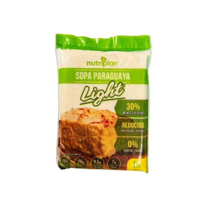 Mezcla para sopa paraguaya reducida en calorías congelada Nutriplan