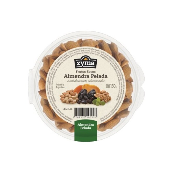 Almendras peladas pote Zyma 150 gramos