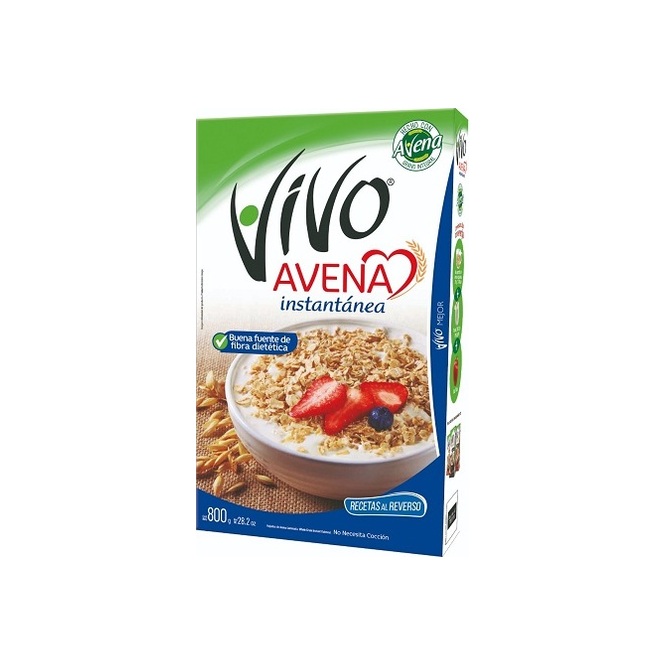 Avena instantánea en caja Vivo 800 gramos