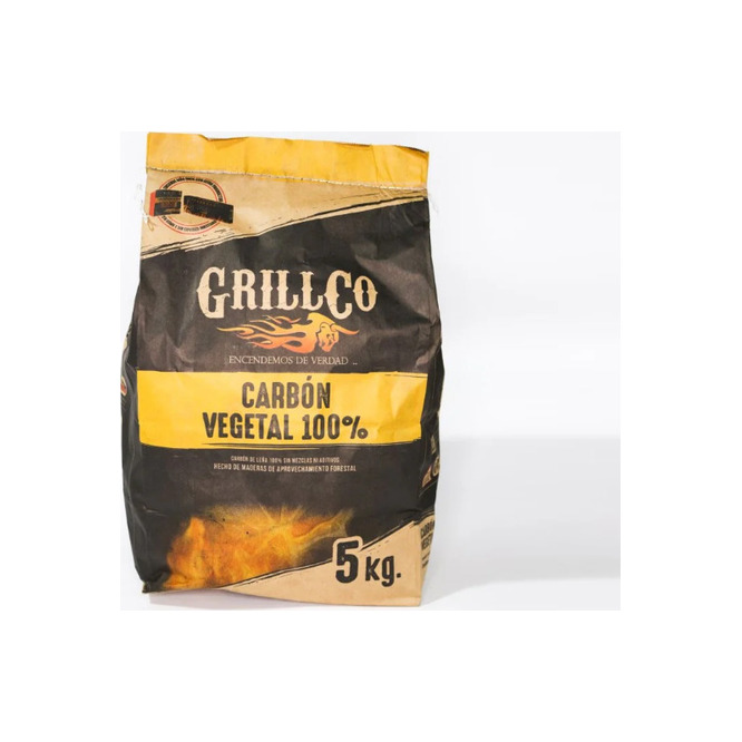 CARBON VEGETAL 100PORC 5 KG GRILLCO PAQ